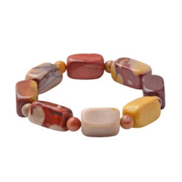 Kennedy Range Mookaite Beaded Stretch Bracelet 208.00 ctw - Picture 4 of 4